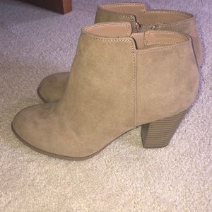 Tan booties